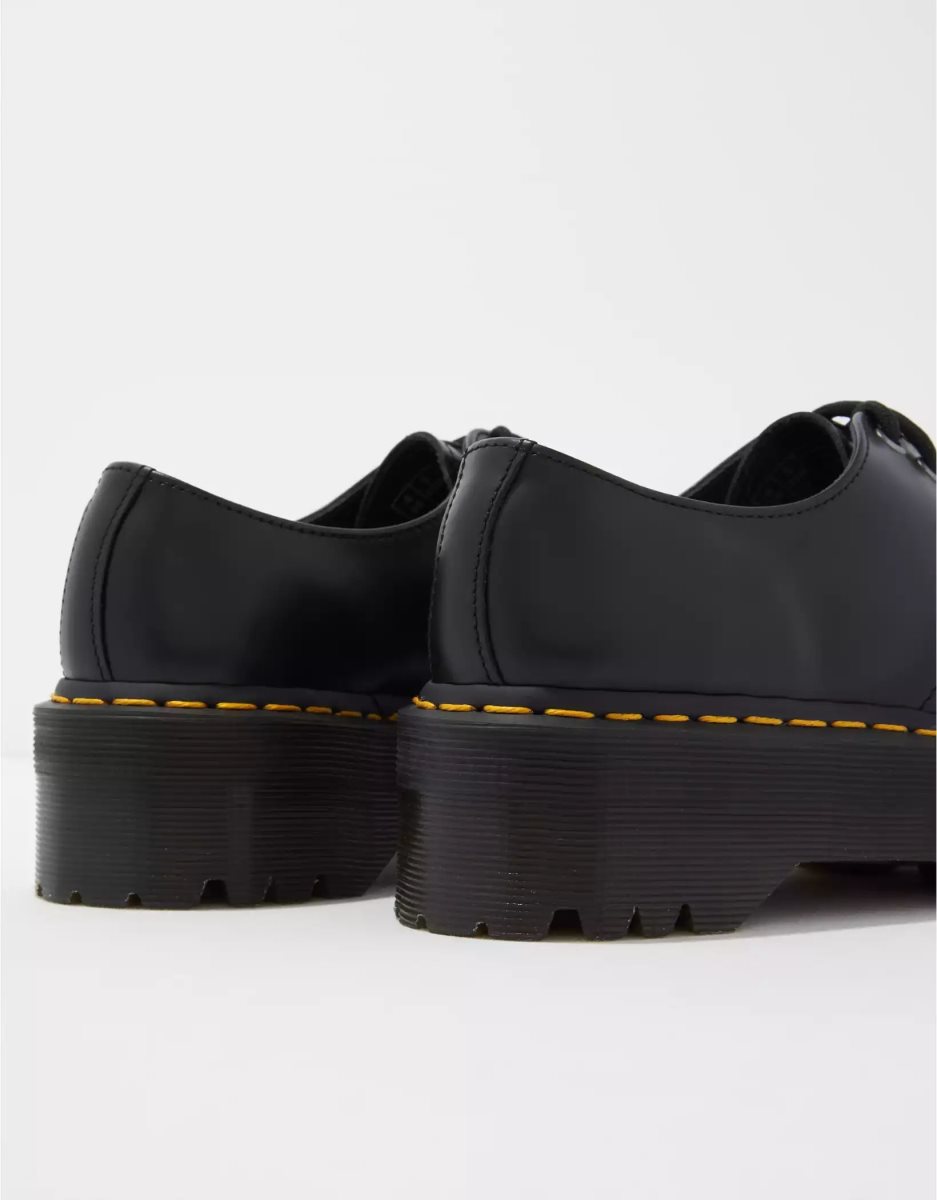 Loafers American Eagle 1461 Smooth Cuir Plateforme Noir Femme | WIL-91399273